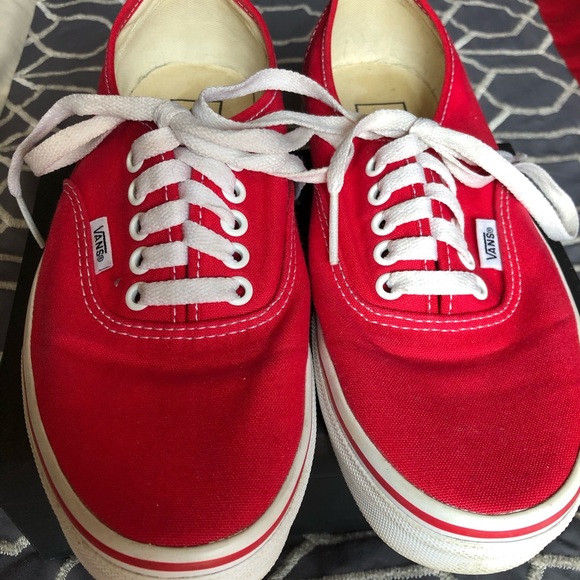 red laced vans